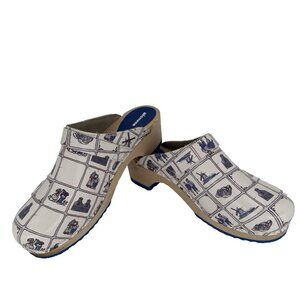 GEVAVI Women's, 6006 Bighorn Delft Sandals Mules Clogs, Nurse shoe US 10.5 Dutch